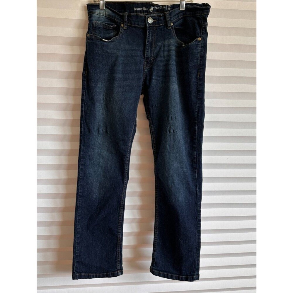 Beverly Hills Polo Club Mens Denim Jeans Size 36x30 Straight Casual Dark Rinse